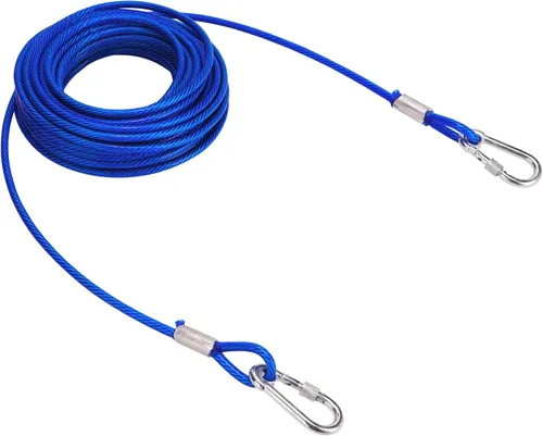 Vista 10 de Mihachi Estaca de amarre para perro y correa larga para perro, correa reflectante de entrenamiento de retirada con mango extraíble, estaca de tierra