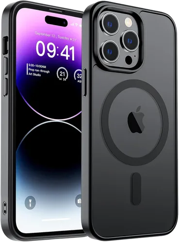 Vista 183 de zapica Funda magnética para iPhone Air, con protector de pantalla de vidrio templado, compatible con MagSafe, translúcida mate, a prueba de golpes