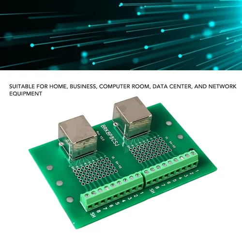 Vista 2 de Placa de conector Ethernet RJ45 dual con placa terminal de tornillo para transferencia de datos rápida y amplia aplicación
