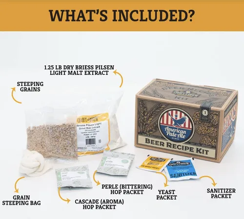 Vista 3 de Kit de recetas para elaborar cerveza (ingredientes) – fabrica tu propia cerveza con Home Brewing - 1 galón, American Pale Ale