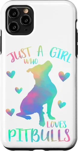 Vista 13 de Just a Girl Who Loves Pitbulls Watercolor Cute Pitbull Case for iPhone 17