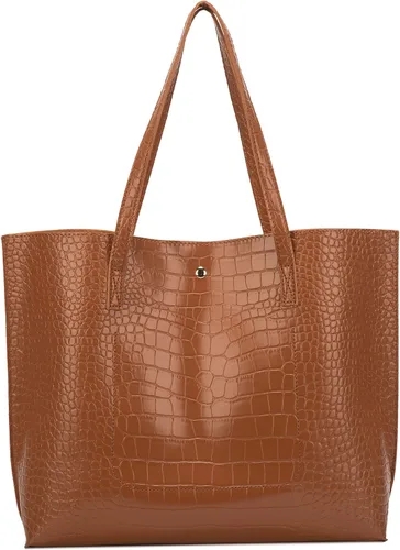 Vista 7 de Nodykka - Bolso con asas para hombro para mujer, de cuero sintético, con borla