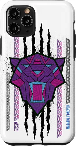 Vista 27 de Funda para iPhone 16 Marvel Black Panther: Wakanda Forever Tribal Logo Panther