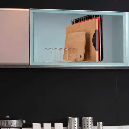 Vista 5 de Slideep Organizador de tapa de olla, organizador de almacenamiento de platos de cocina, estante de secado, organizador de tapa de olla para hornear