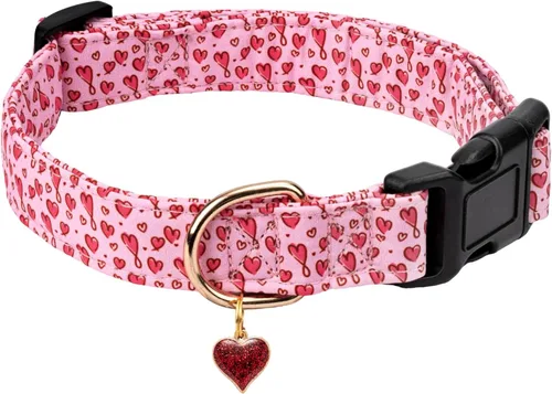 Vista 19 de Collar de algodón para perro, suave y lindo con diseño estampado de limón para hembras, hembras, machos, collar de mascota con hebilla ajustable