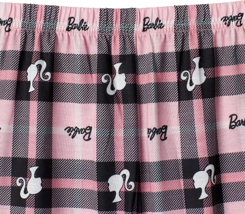 Vista 5 de Barbie Conjunto de pijama y camisa de dormir para niñas de 4 piezas para niñas