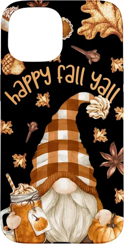 Vista 6 de Funda para iPhone 16 con diseño de especias de calabaza con diseño de gnomo de otoño