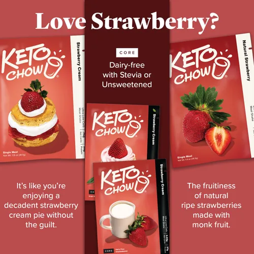 Vista 9 de Keto Chow Suplemente bajo en carbohidratos para batidos, nutrición completa para dieta keto