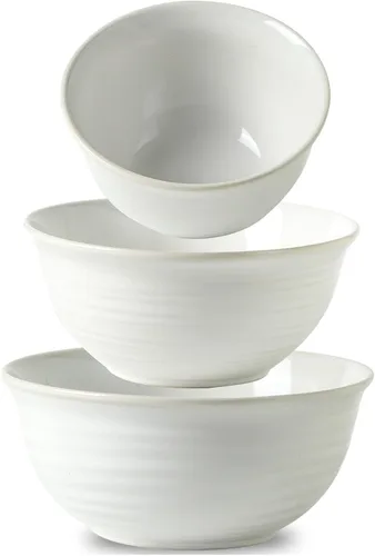 Vista 11 de Hasense - Juego de 6 tazones de cereales, 20 onzas, juego de tazones de sopa de cerámica para cocina, apto para cereales, sopa, arroz, pasta, Azul