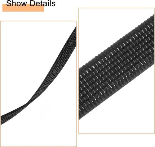 Vista 4 de uxcell Deshuesado para coser, 1 pieza de 5 yardas y 0.236 in – corsé de poliéster de alta densidad para vestido de novia, vestido de novia (negro)