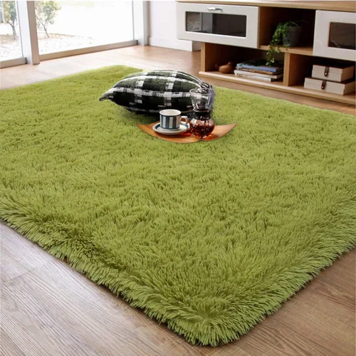 Vista 10 de Ompaa Alfombra Esponjosa, Alfombras de Área Súper Suaves y Peludas para Dormitorio y Sala de Estar - 6' x 9' Alfombra Grande de Felpa Peluda Shag
