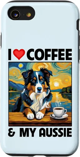 Vista 18 de Aussie Mom Dad Coffee Cup Australian Shepherd Dog Lovers Case for iPhone 17