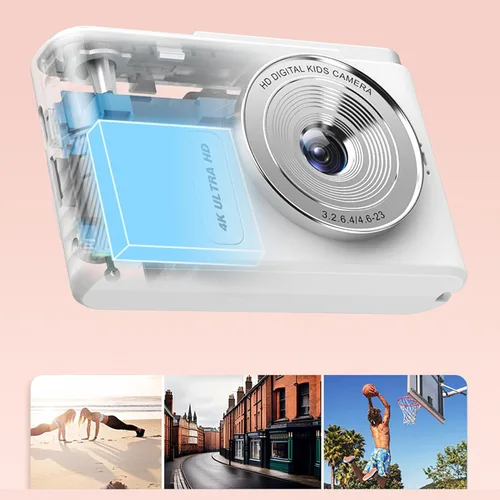 Vista 5 de Cámara digital, cámara de enfoque automático 4K para vlogging, cámara digital de zoom digital de 48 MP 16X con pantalla de 2.4 pulgadas, cámara