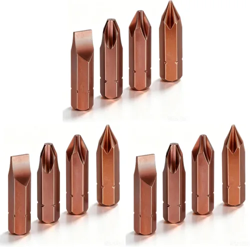 Vista 9 de Utoolmart Juego de 4 puntas de destornillador Phillips/cabeza ranurada, con vástago hexagonal de 5/16 pulgadas, 1.260 in de longitud, kit
