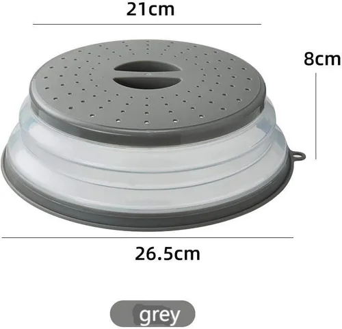 Vista 2 de Cubierta contra salpicaduras de microondas para alimentos, protector contra salpicaduras de cocina Micowave, tapa a prueba de platos, apta
