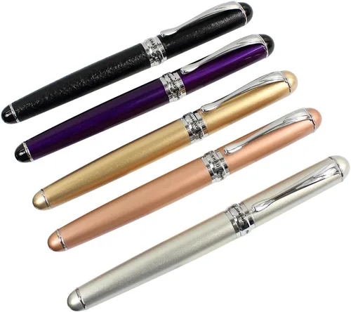 Vista 2 de Juego de 5 plumas estilográficas jinhao x750, punta media, pluma ejecutiva de negocios