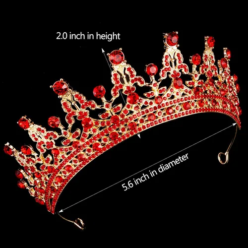 Vista 7 de TOBATOBA Tiaras y coronas para mujer, Metal