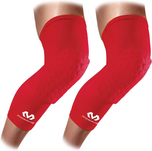 Vista 11 de Rodilleras de compresión: McDavid Hex Par de rodilleras de compresión hexagonales para baloncesto, voleibol, levantamiento de pesas y más