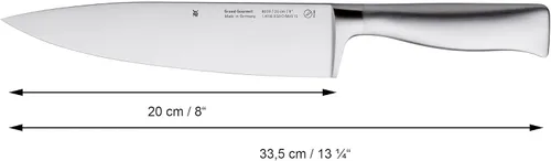 Vista 3 de WMF 1880396032 Grand Gourmet - Cuchillo de chef (7.9 in), color plateado