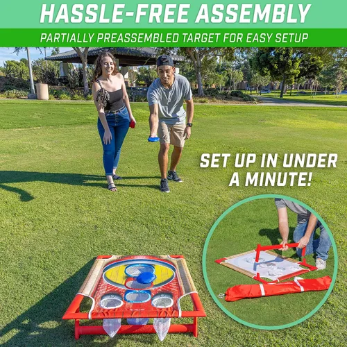 Vista 5 de GoSports 3 x 2 ft Arcade Cornhole Game - Portable Bean Bag Toss Game