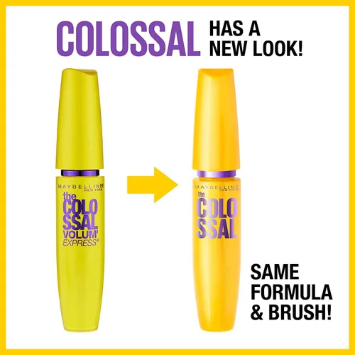 Vista 2 de Maybelline Volum' Express The Colossal Impermeable Mascara Maquillaje, Mascara No Volumizing Clump, Glam Black, 2