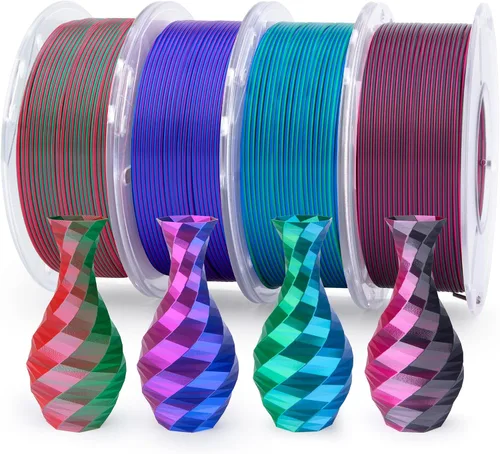 Vista 15 de ELEGOO - Filamento PLA de 1.75 mm (4/64 pulgadas), negro brillante, 2.20 libras, para impresora 3D con brillo centelleante, precisión dimensional