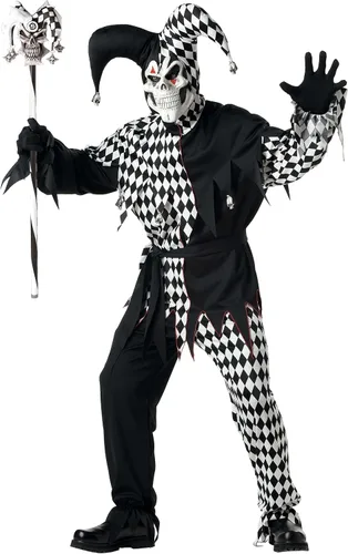 Vista 3 de California Costumes Bastón con calavera de bufón psicótico.