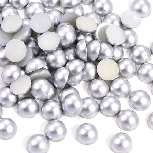 Vista 10 de 5000 PIEZAS de 4mm de Perlas Planas para Artesanía Oro, Perlas de Media Ronda de Imitación a Granel para Proyectos de Manualidades, Perlas de Parte