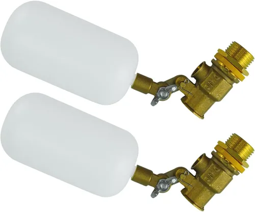 Vista 6 de Paquete de 3 válvulas de flotador con brazo ajustable, válvula de flotador de agua estable de cierre de 1/2 pulgada para caballo, ganado, cabra