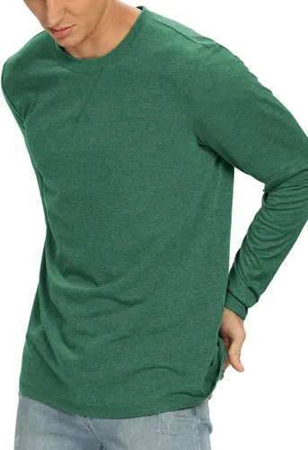 Vista 52 de NITAGUT Camiseta clásica de algodón para hombre con cuello redondo