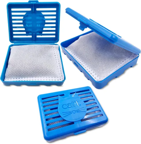 Vista 6 de Paquete de 4 filtros de carbón de repuesto para purificador de aire Catit Magic Blue Cat Litter Box