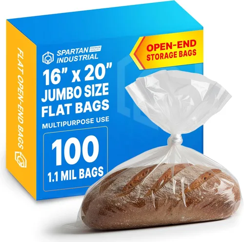 Vista 9 de Bolsas de polietileno transparentes planas de extremo abierto de 10 x 13 pulgadas (100 unidades) – Bolsas de plástico transparente de 1.1 mil