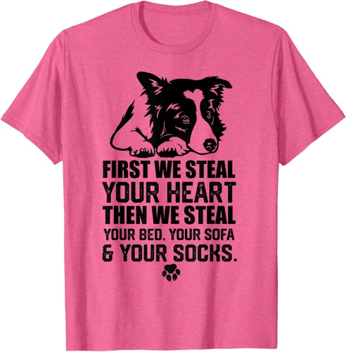 Vista 33 de Border Collie Steal Your Heart Steal Your Bed - Camiseta de sofá, Gris