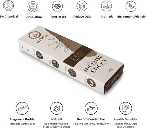 Vista 4 de Aakriti - Varillas de incienso Masala enrolladas a mano, 3.53 oz (3.53 oz)