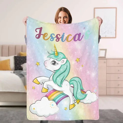Vista 12 de Artsadd Manta de bebé personalizada para niñas y niños, mantas de bebé personalizadas con nombre, manta personalizada para niños, recién nacidos