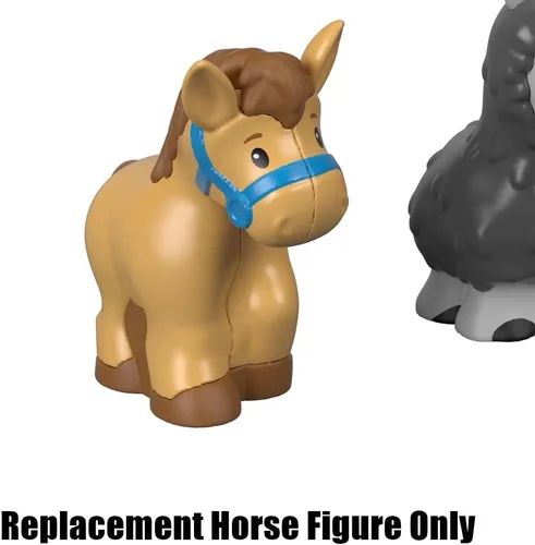 Vista 2 de Pieza de repuesto para Fisher-Price Little People Farm Animal Friends - GFL21 ~ Figura de caballo marrón claro de repuesto