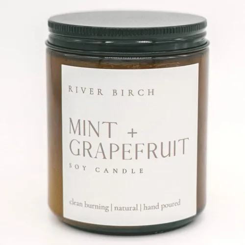 Vista 76 de River Birch Candles - Vela perfumada de almendra y miel Velas en tarro de ámbar de soja de primera calidad, totalmente naturales, no tóxicas, 8.5