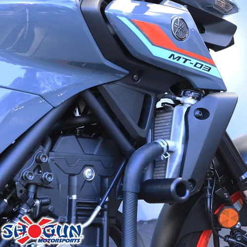 Vista 4 de Shogun Yam MT-03 MT 03 MT03 2016 2017 2018 2019 2020 2021 2022 2023 - Deslizadores de marco sin corte negro - 750-6149 - Fabricado en los Estados