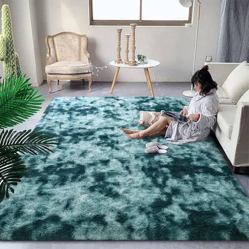 Vista 44 de DweIke Alfombras de pasillo beige esponjosas para dormitorio, 2 x 6 pies, alfombra larga de felpa suave para niñas y niños, antideslizante y lavable