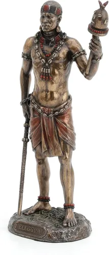Vista 2 de Veronese Design - Estatua de resina de Orisha africana de 8 7/8 pulgadas con acabado de bronce