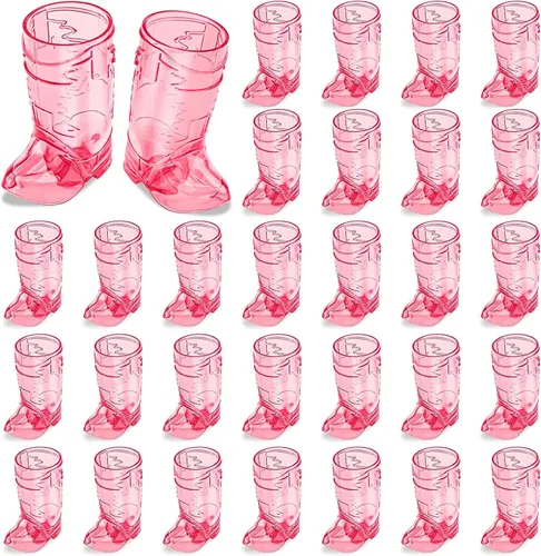 Vista 11 de SAIAOKJ Vasos de Chupito en Forma de Bota de Vaquero, 12 Piezas de 1 Onza Vasos de Chupito Mini de Plástico en Forma de Bota, Vasos de Plástico