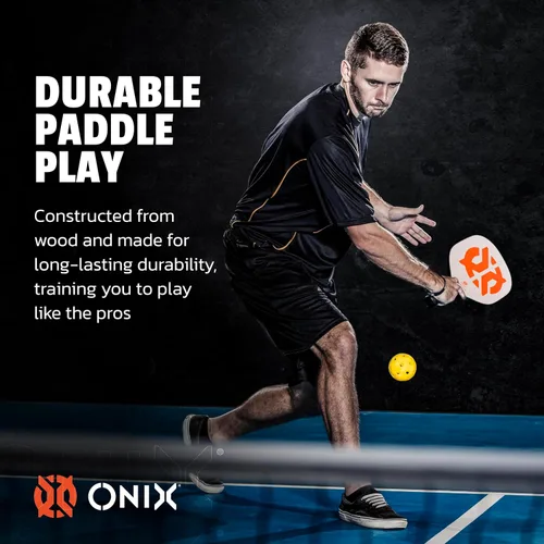 Vista 5 de Recruit by Onix - Juego de iniciación de pickleball - Incluye dos paletas de madera de álamo y dos bolas amarillas