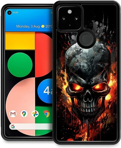 Vista 301 de Compatible con Google Pixel 4A 5G Mobile Case Creative Acrylic Panel trasero Silicona Protección Grip especialmente diseñado para Google Pixel 4A 5G