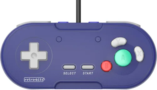 Vista 2 de Retro-Bit Legacy GC - Controlador con cable - para Gamecube y Wii - índigo