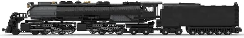 Vista 3 de Bloques de construcción de locomotora, 1/40 4014 Big Boy RC Train Juego de bloques de construcción, kit de locomotora de vapor a control remoto