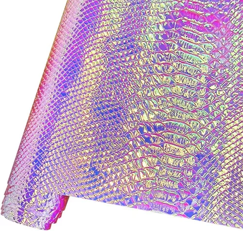Vista 10 de HYANG - Hojas holográficas de piel sintética azul con estampado de serpiente, muy adecuadas para hacer manualidades, bolsos, aretes de cuero, lazos