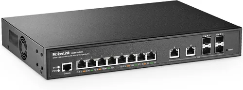 Vista 11 de MokerLink Switch Gestionado de 4 Puertos 2.5G con 2 Puertos Ranura SFP+ 10G, 4 x Puertos Base-T de 2.5Gigabit Compatible con 10/100/1000Mbps, Switch
