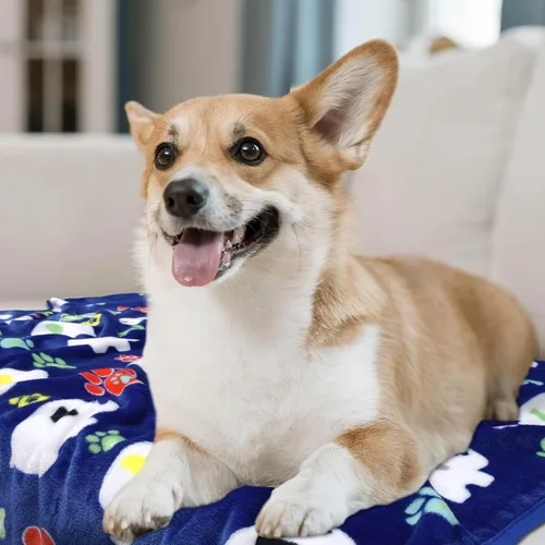 Vista 4 de Rezutan 1 paquete de 3 mantas para perros grandes, 41x31 pulgadas para mantas suaves y mullidas para mascotas y gatos de tamaño mediano, reversibles