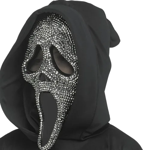 Vista 4 de Fun World Disfraz de cara fantasma para niños, grande 12-14, polvo de pistola
