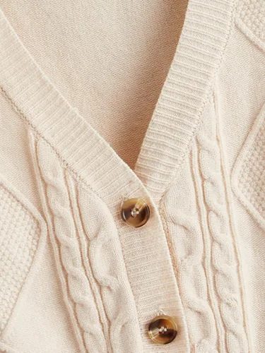 Vista 4 de SweatyRocks Cárdigan de punto básico sin mangas con cuello en V y botones frontales para mujer